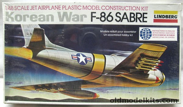 Lindberg 1/48 North American F-86 Sabre Jet Korean War, 2323 plastic model kit